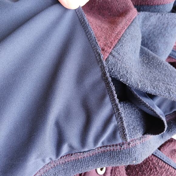 Sonoma The Supersoft Sweater Fleece S colorblock sweatshirt quarter snap pockets - Picture 13 of 16